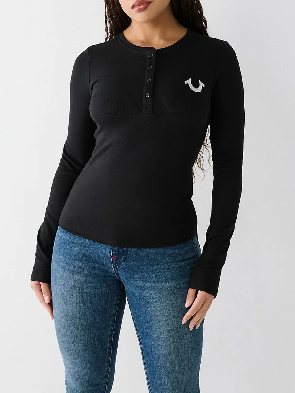 Your Dream Deal is Here!True Religion Black Fashion Logo Regular Fit Top